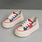 Damen sportliche Sneakers mit robustem Obermaterial und dämpfender Sohle R&B