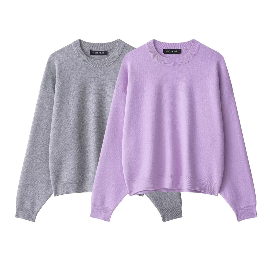 Damen lässiger Oversized Pullover R&B