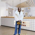 Damen Kuschelige Kunstpelzjacke R&B