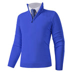 Herren Strickpullover mit modernem Reißverschluss und elastischem Saum R&B