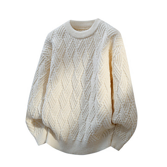 Damen Gemusterter Strickpullover R&B