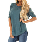 Damen T-Shirt mit modernem Leopardenmuster und lockerer Passform R&B