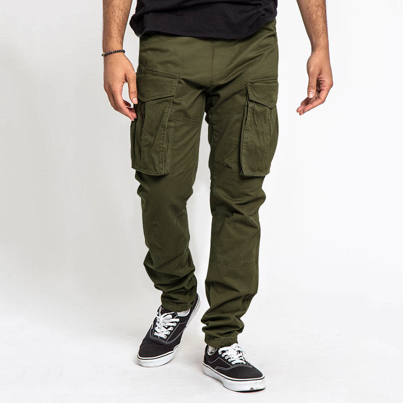 Herren modische Cargo-Hose mit multifunktionalen Taschen und elastischem Bund R&B