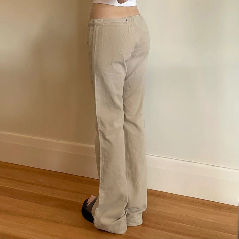 Damen Weit geschnittene Casual-Hose mit elastischem Bund und Kordelzug R&B