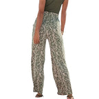 Damen lässige Palazzo-Hose mit floralem Muster und hohem Bund R&B