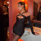 Damen Tailliertes Minikleid mit Off-Shoulder Design und stylischem Cut-Out R&B