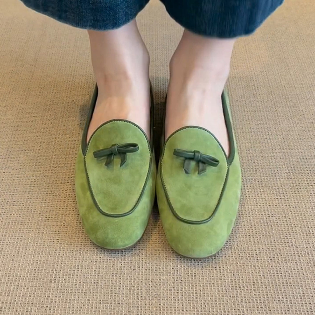 Damen Wildleder Slipper mit dekorativem Schleifendetail R&B