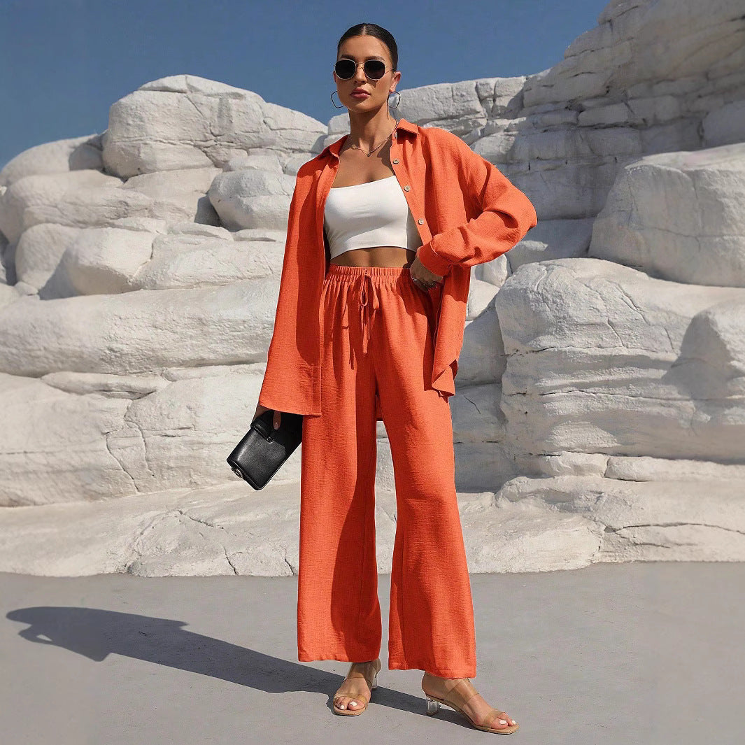 Damen elegantes und lässiges Loungewear-Set mit lockerer Passform R&B