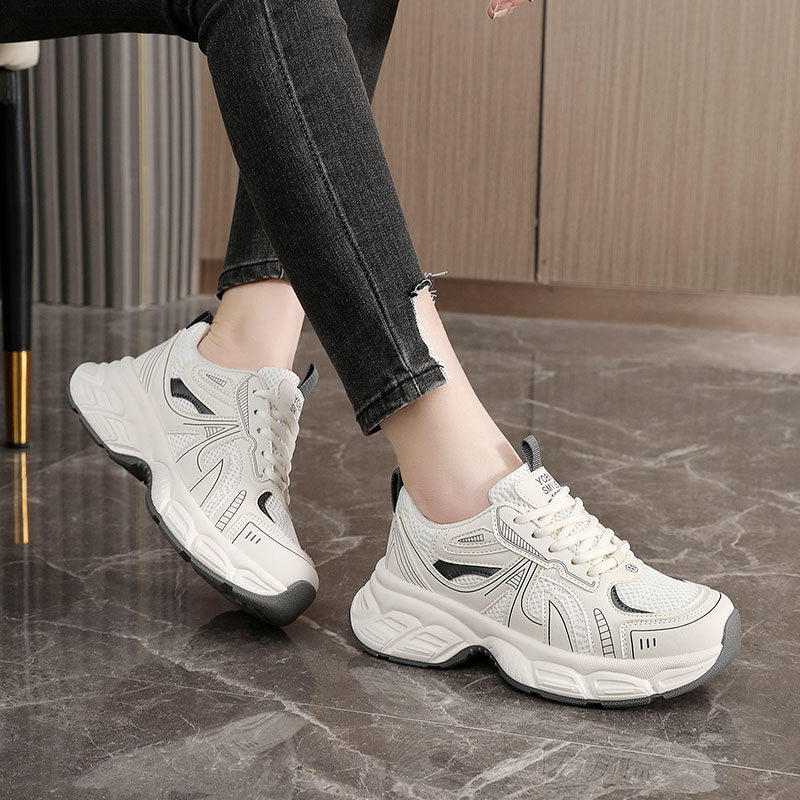 Damen Sportliche Trend-Sneaker mit atmungsaktivem Obermaterial und dämpfender Sohle R&B