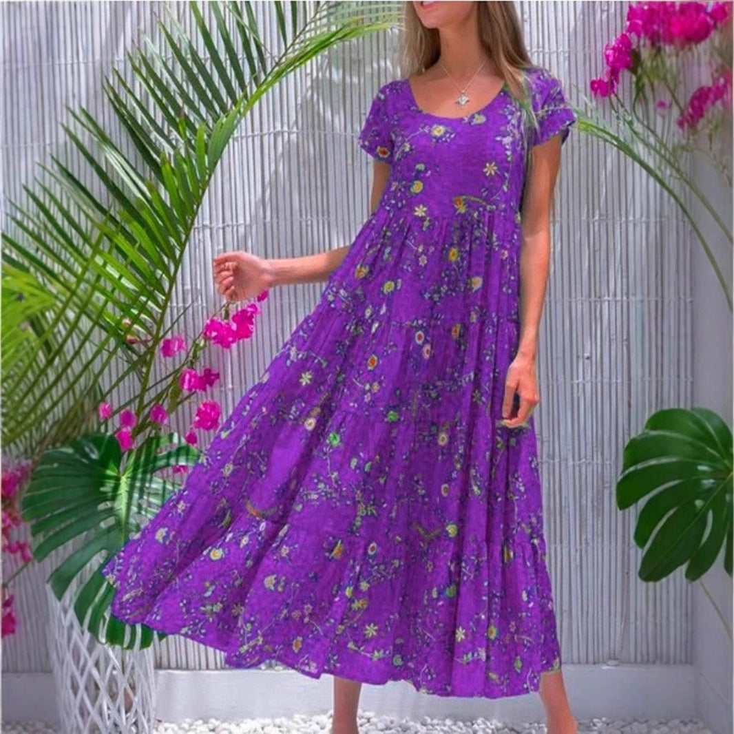 Damen Strandkleid aus leichtem, atmungsaktivem Baumwollmaterial von R&B