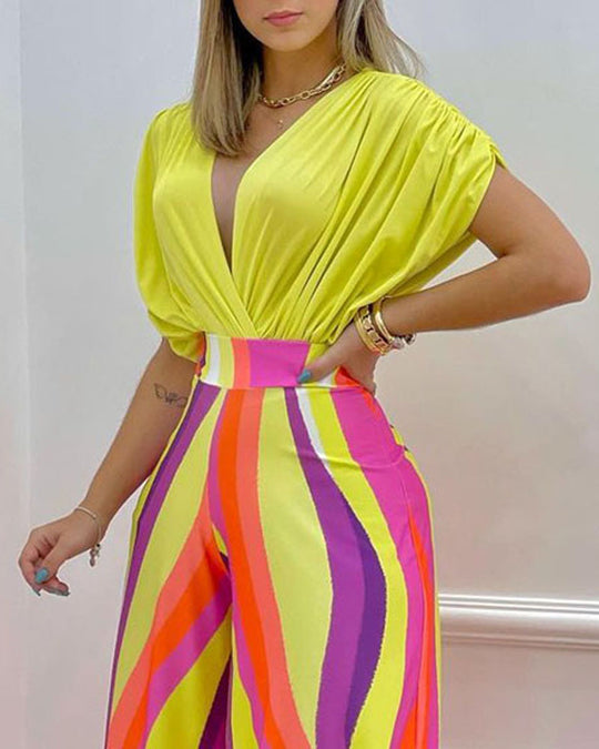 Damen Weit geschnittene Sommerhose mit floralem Design R&B