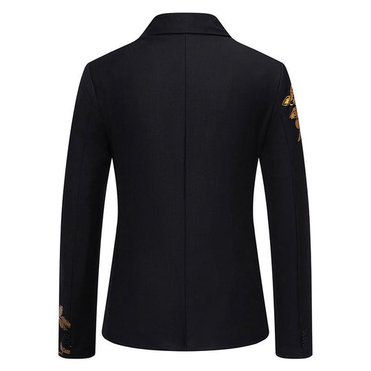 Damen Eleganter Blazer mit floralem Design und seidigem Finish R&B
