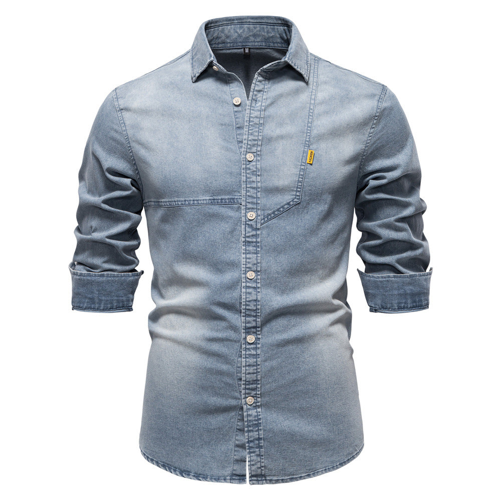 Herren Jeanshemd