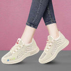 Damen atmungsaktive Freizeitsneaker mit perforiertem Obermaterial R&B