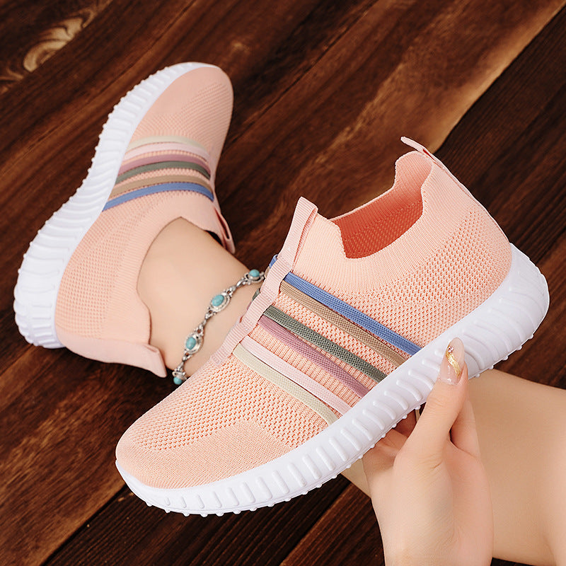 Damen Sportliche Slip-On Sneakers mit elastischem Obermaterial und rutschfester Sohle R&B