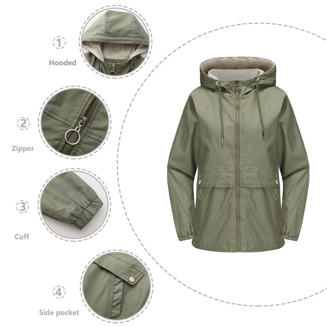 Damen modische Freizeitjacke mit verstellbarem Bund R&B