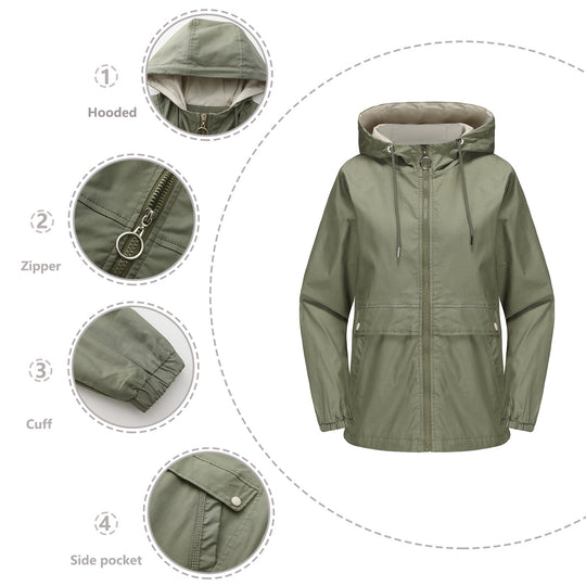 Damen modische Freizeitjacke mit verstellbarem Bund R&B