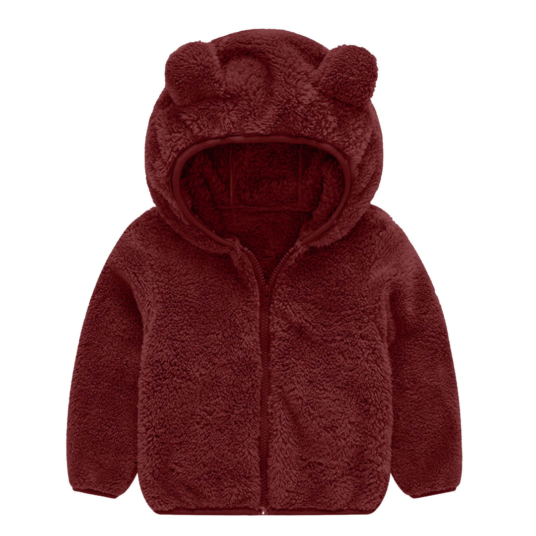 Damen Fleecejacke mit niedlichem Bärenohren-Design R&B