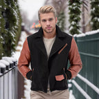 Herren modische Fleece-Kombijacke mit akzenten R&B