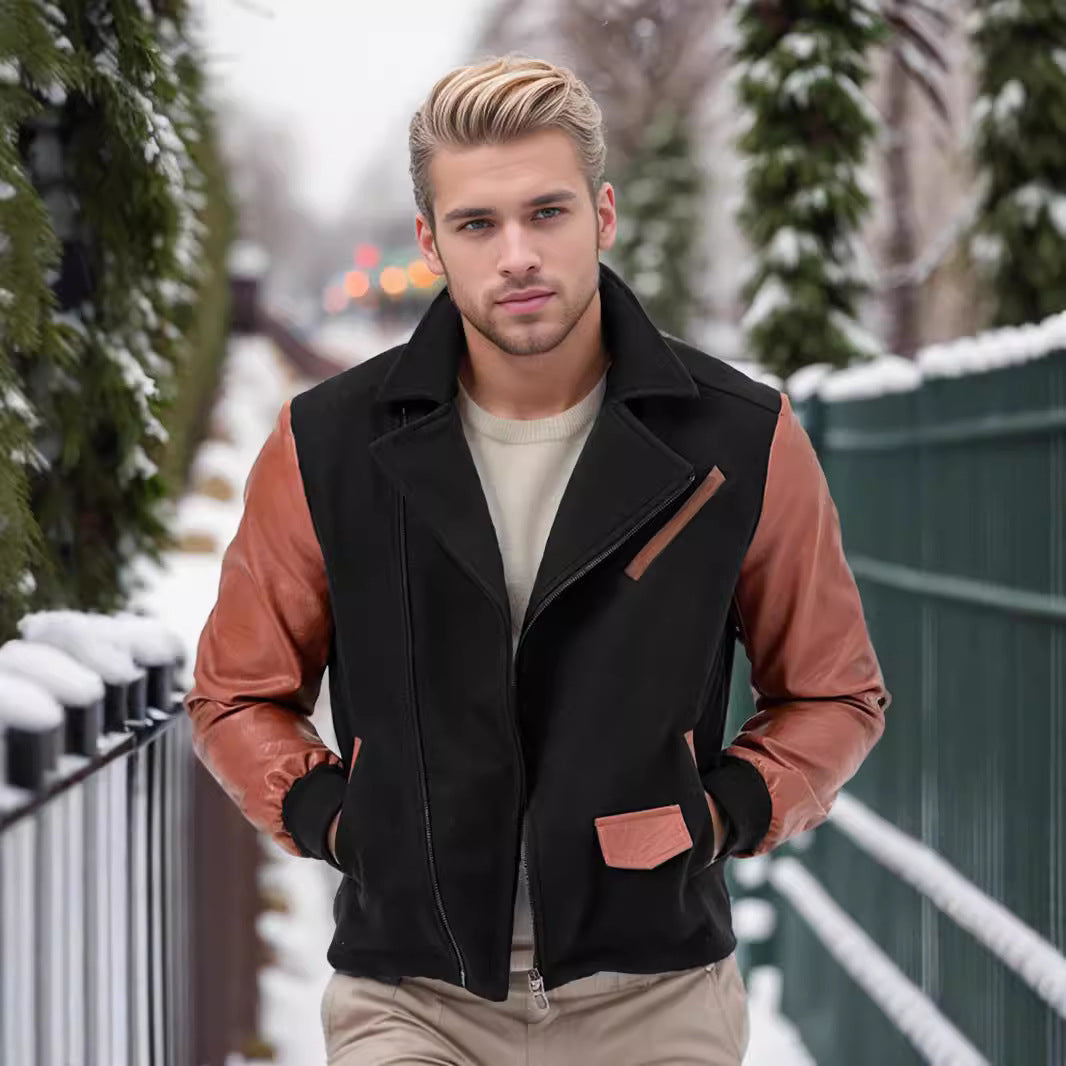 Herren modische Fleece-Kombijacke mit akzenten R&B