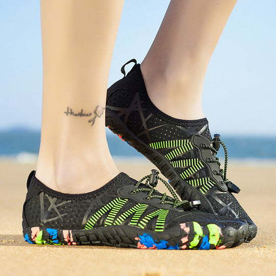 Damen Wassersportschuhe mit elastischem Schnellschnürsystem und rutschfester Sohle R&B