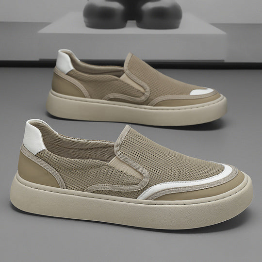 Damen Slip-On Sport Sneakers mit atmungsaktiver Mesh-Oberfläche und bequemer Dämpfung R&B