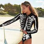 Damen Surfer-Rashguard mit Skelett-Design R&B