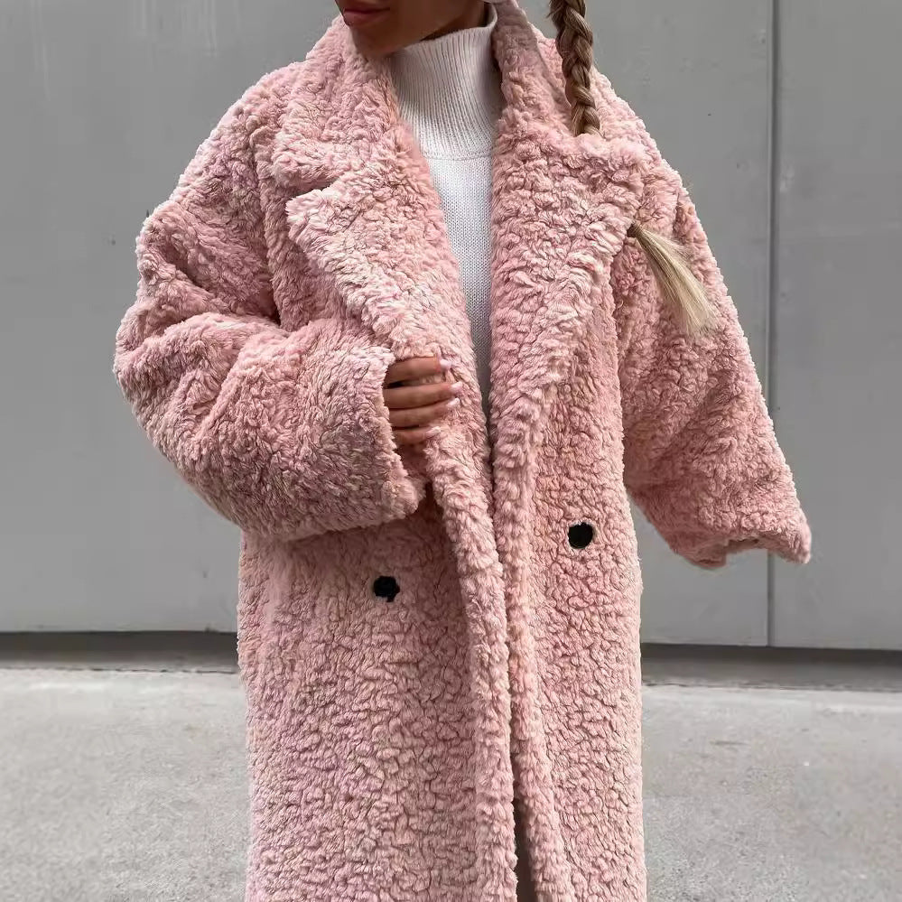 Damen Kuschelige Teddyfelljacke im eleganten Oversize-Design R&B