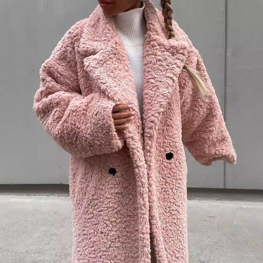 Damen Kuschelige Teddyfelljacke im eleganten Oversize-Design R&B