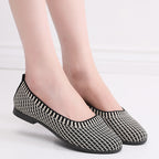 Damen Elegante Ballerinas aus atmungsaktivem Strickmaterial R&B