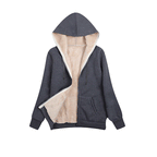 Damen kuschelige Fleecejacke mit Kapuze und Taschen R&B