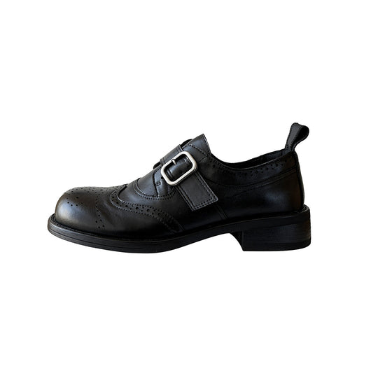Damen Elegante Brogues mit Schnallenverschluss und geflochtenem Detail R&B