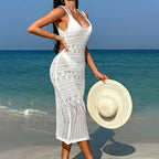 Damen lässiges Häkel-Strandkleid R&B