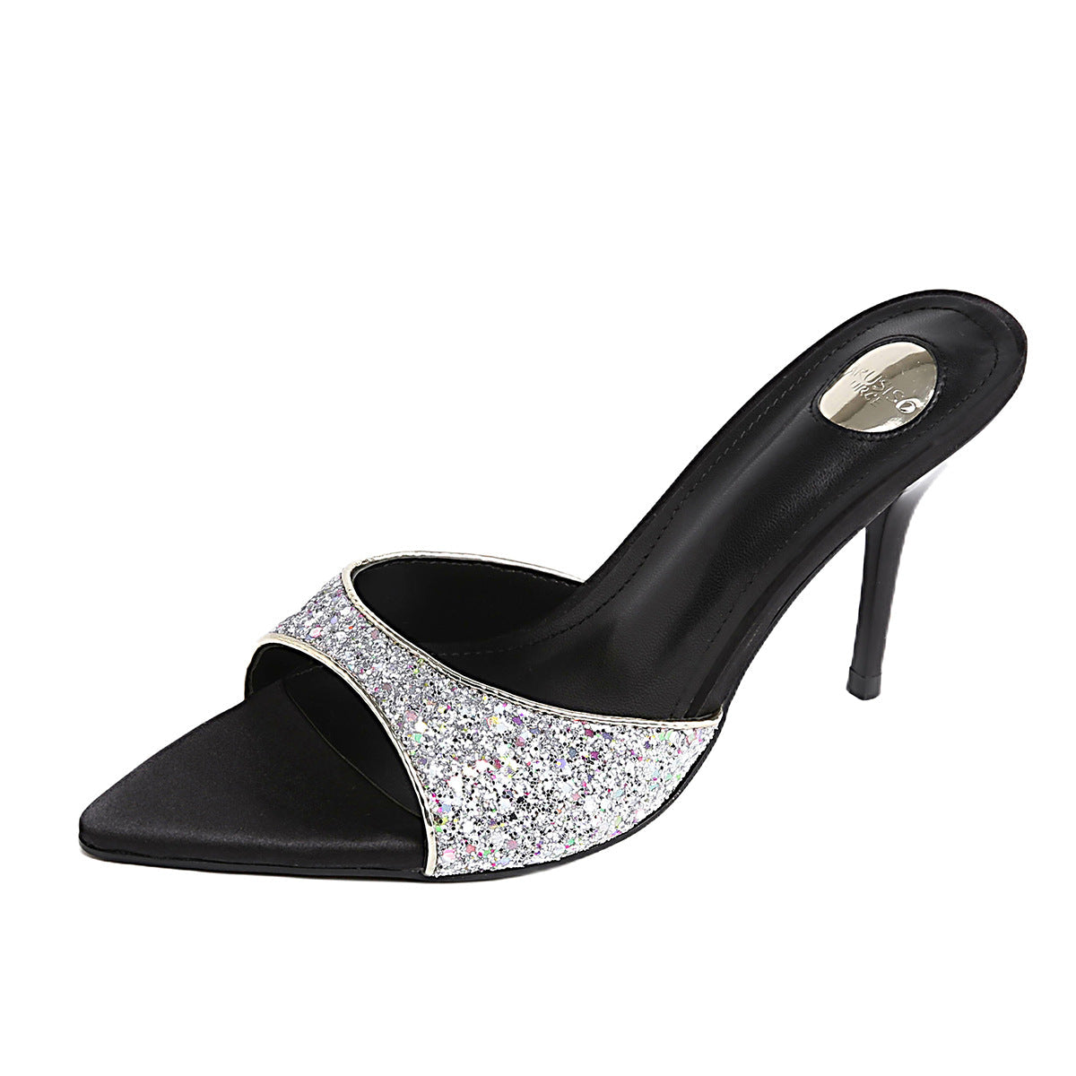 Damen elegante Absatzsandalen mit funkelnden Strassakzenten R&B