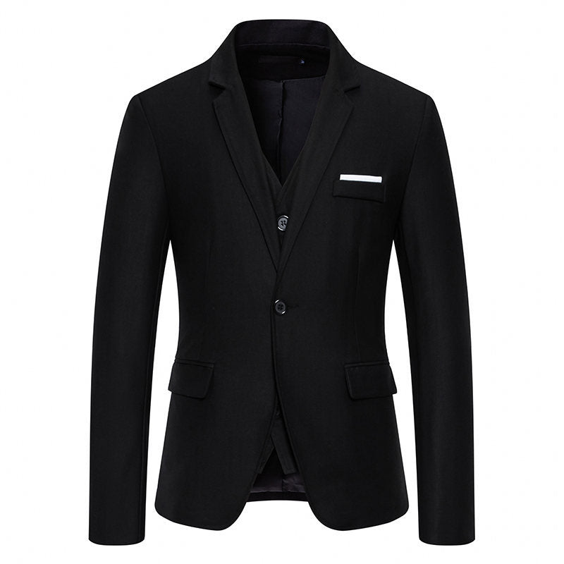 Herren Hochwertiges Anzug-Set mit Weste und elegantem Kragen R&B