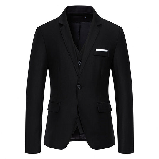 Herren Hochwertiges Anzug-Set mit Weste und elegantem Kragen R&B