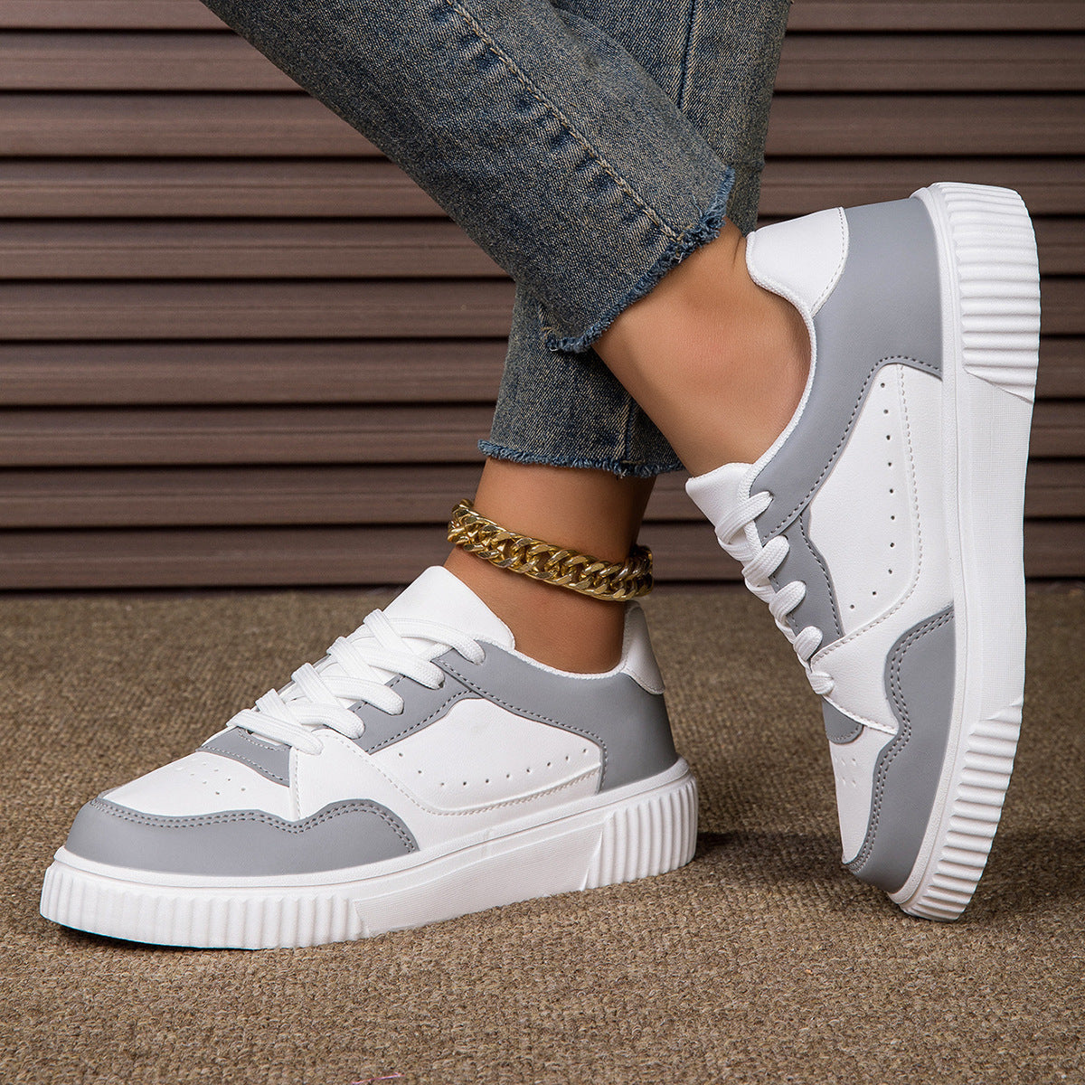 Damen Sportliche Sneakers mit attraktiver Farbkombination und komfortabler Sohle