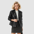 Steppjacke Damen Übergang aus reißfestem Kunstleder