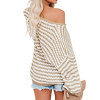 R&B | Gestreifter Strickpullover Für Modische Looks