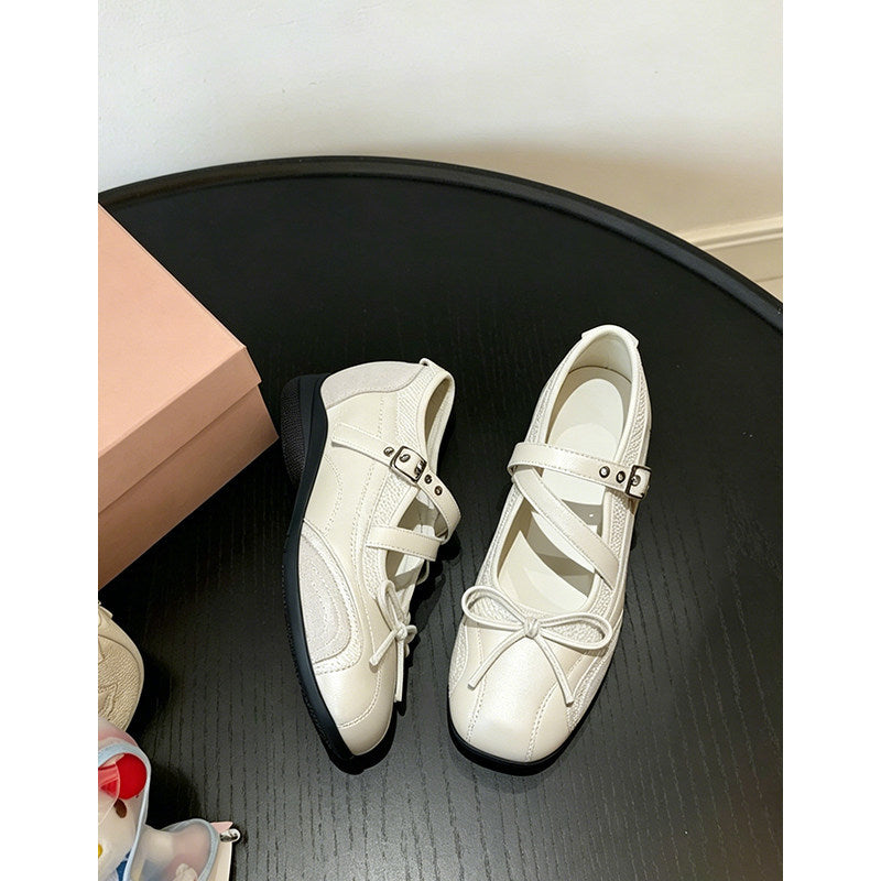 Damen elegante Mary Jane Ballerinas mit dekorativem Riemchen und komfortablem Fußbett R&B