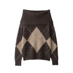 Damen Kuscheliger Pullover mit modernem Rautenmuster R&B