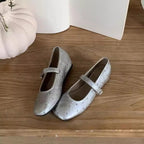Damen Elegante Ballerinas mit dekorativen Strasssteinen R&B