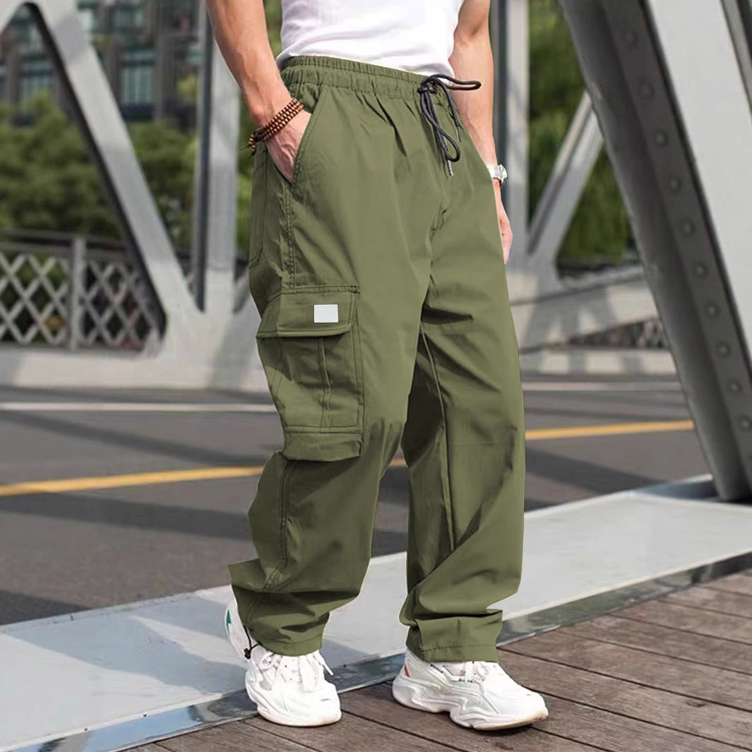 Herren lässige Cargo-Hose mit elastischem Bund und multifunktionalen Taschen R&B