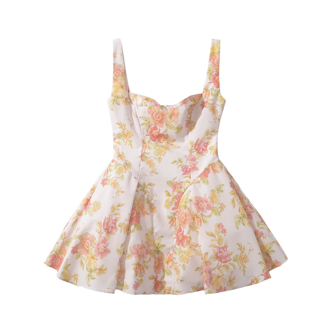 Damen Sommerliches Blumenkleid mit elegantem A-Linien Schnitt R&B