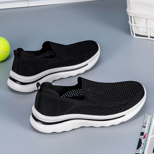 Damen Slip-On Sneakers aus atmungsaktivem Mesh mit komfortabler Sohle R&B