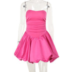Damen verspieltes Trägerkleid mit voluminösem Rock R&B
