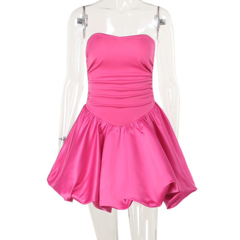 Damen verspieltes Trägerkleid mit voluminösem Rock R&B