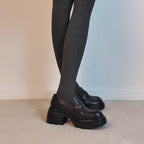 Damen modische Plateau-Schuhe mit klassischem Schnallenabschluß und robustem Blockabsatz R&B
