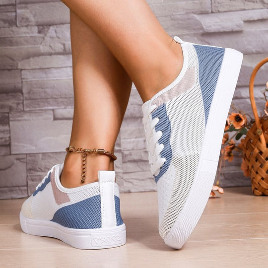 Damen atmungsaktive Sneakers mit elastischer Netzstruktur R&B