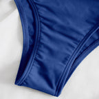 Damen Einteiler Badeanzug mit raffiniertem Wickeldetail und verstellbaren Trägern